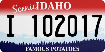 ID license plate I102017