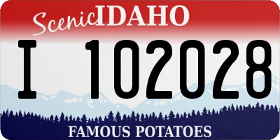 ID license plate I102028