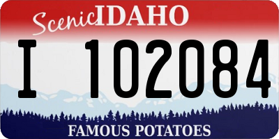 ID license plate I102084