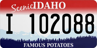 ID license plate I102088
