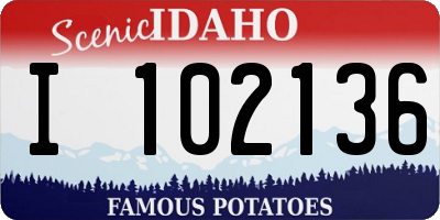 ID license plate I102136