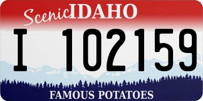 ID license plate I102159