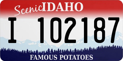ID license plate I102187