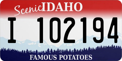 ID license plate I102194
