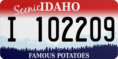 ID license plate I102209