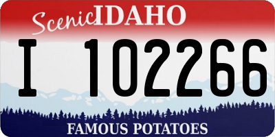 ID license plate I102266