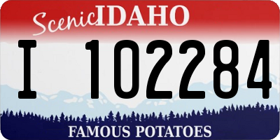 ID license plate I102284