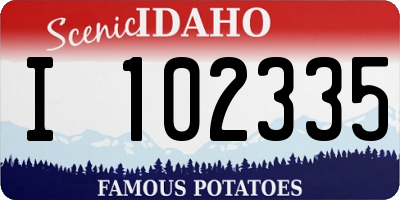 ID license plate I102335