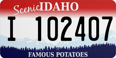 ID license plate I102407