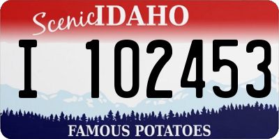 ID license plate I102453