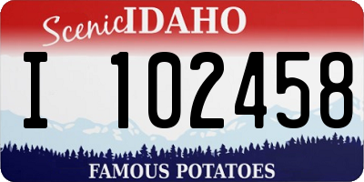 ID license plate I102458