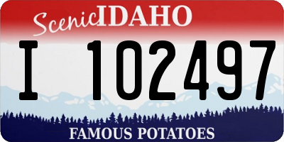 ID license plate I102497
