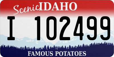 ID license plate I102499
