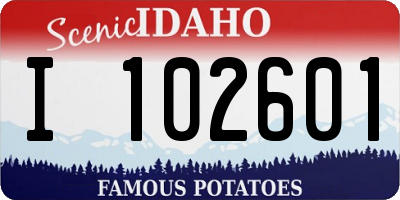 ID license plate I102601
