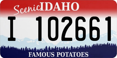 ID license plate I102661