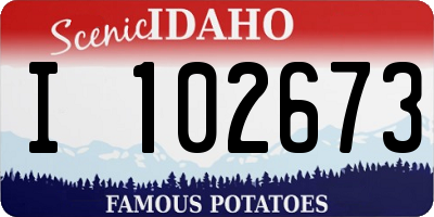 ID license plate I102673