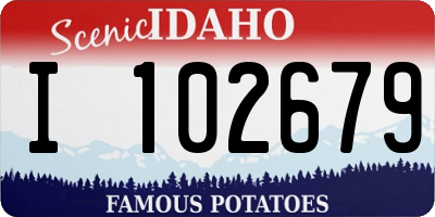 ID license plate I102679