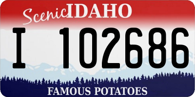 ID license plate I102686