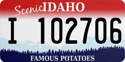 ID license plate I102706