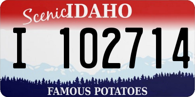 ID license plate I102714