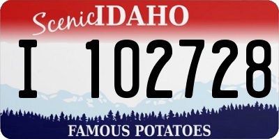ID license plate I102728