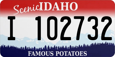 ID license plate I102732