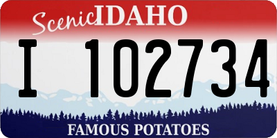 ID license plate I102734