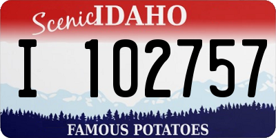 ID license plate I102757