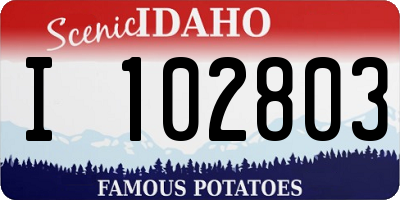 ID license plate I102803