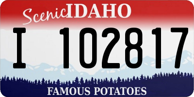 ID license plate I102817
