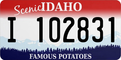 ID license plate I102831