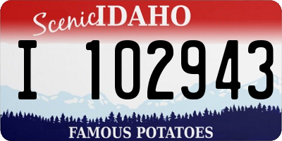 ID license plate I102943