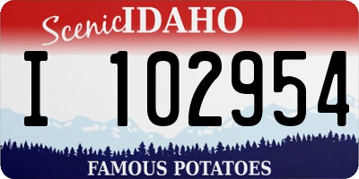ID license plate I102954