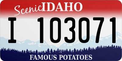 ID license plate I103071