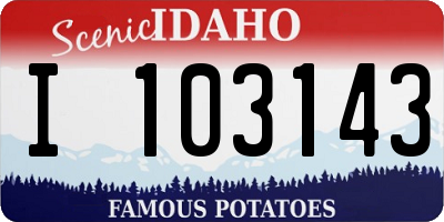 ID license plate I103143