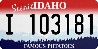 ID license plate I103181