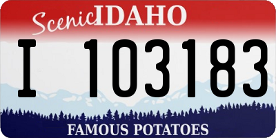 ID license plate I103183