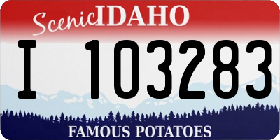 ID license plate I103283