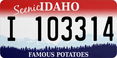 ID license plate I103314