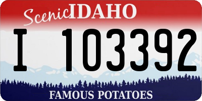 ID license plate I103392