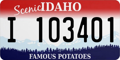 ID license plate I103401