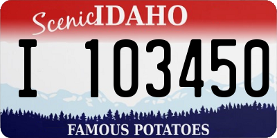 ID license plate I103450