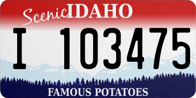 ID license plate I103475