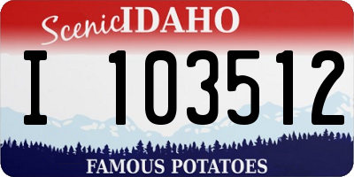 ID license plate I103512