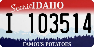 ID license plate I103514