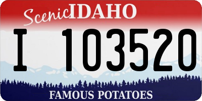 ID license plate I103520