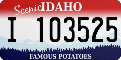 ID license plate I103525