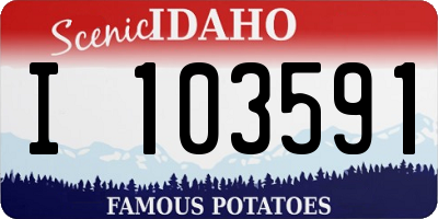 ID license plate I103591