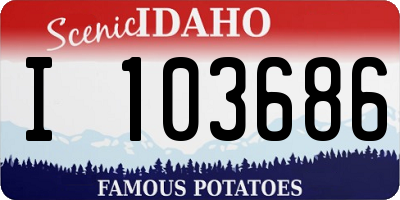 ID license plate I103686