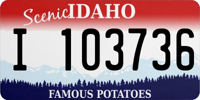 ID license plate I103736